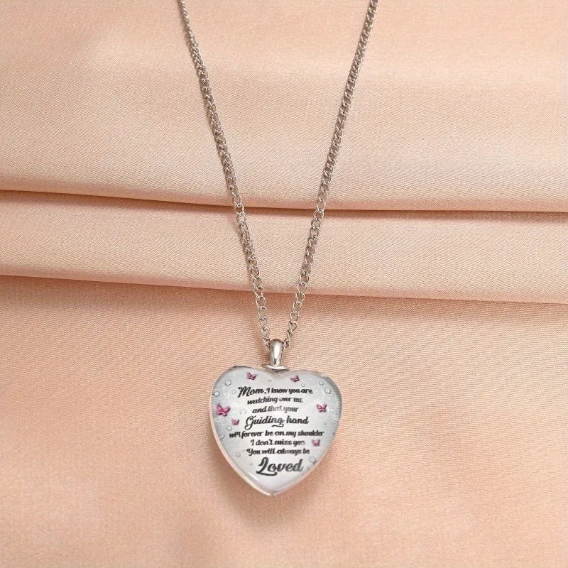 Mom Crystal Pendant Necklace Men Women Thanksgiving Christmas Gift