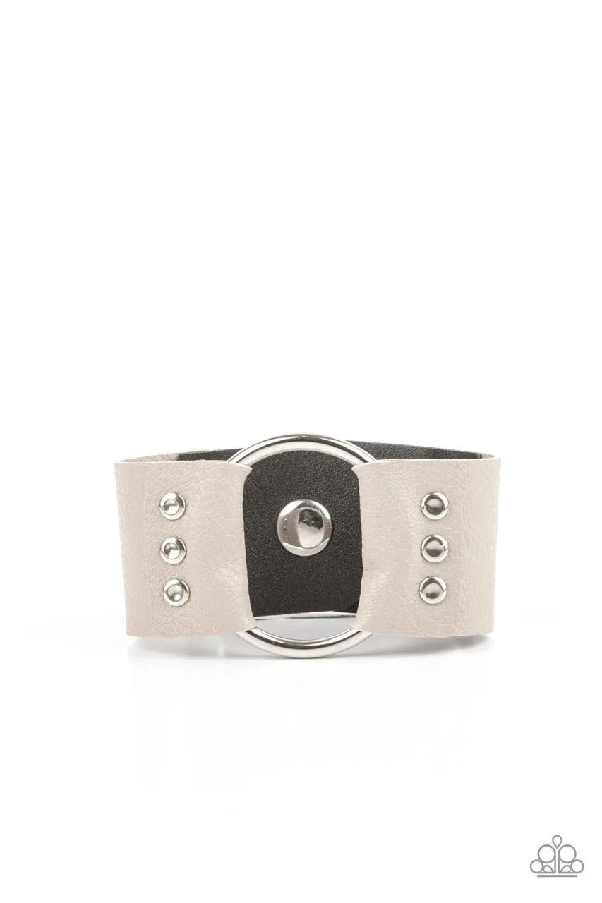 Moto Mayhem Silver Paparazzi Bracelet