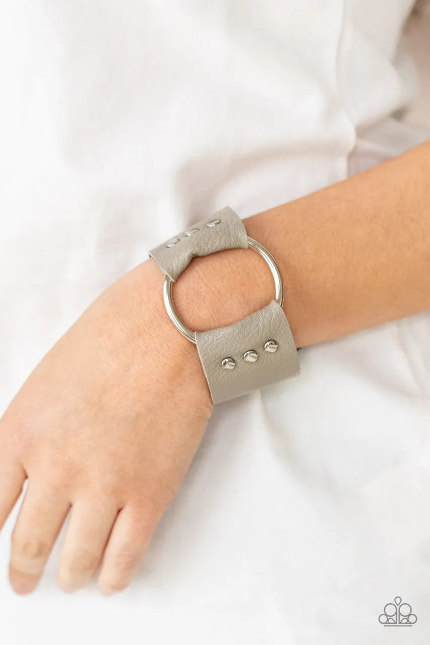 Moto Mayhem Silver Paparazzi Bracelet