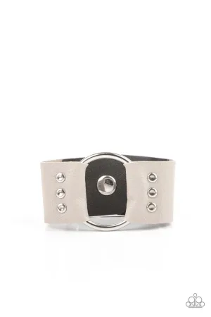 Moto Mayhem Silver Paparazzi Bracelet