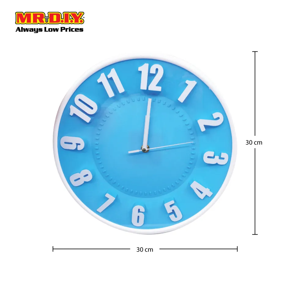 (MR.DIY) JIN HAI Modern Plastic Wall Clock (30cm)