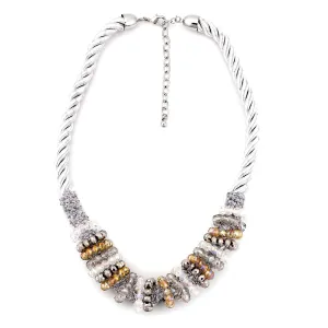 MULTI COLOR CRYSTAL BEADS  NECKLACES #HNN92351 LT C AB (TA9)