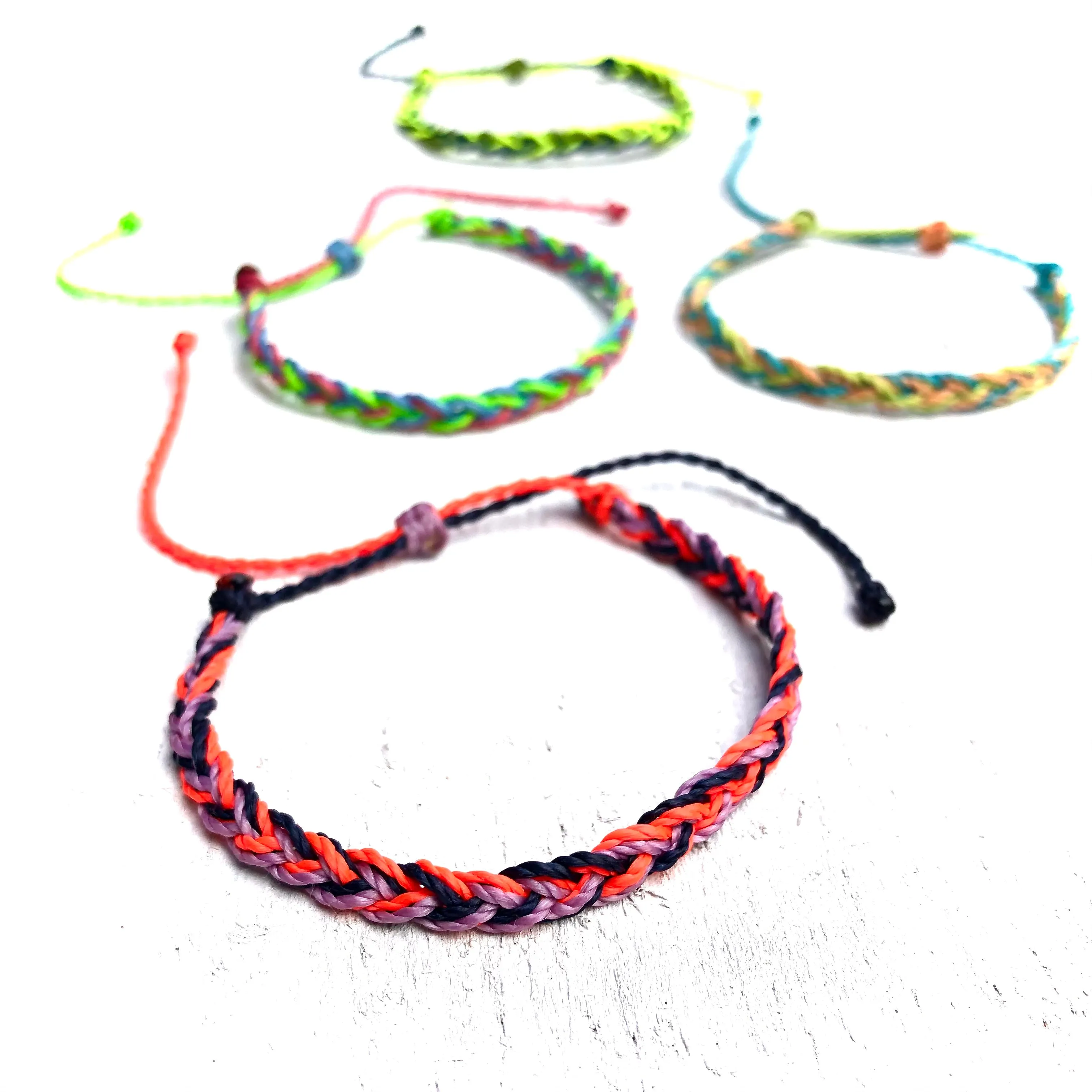 Multicolor Braided Bracelets