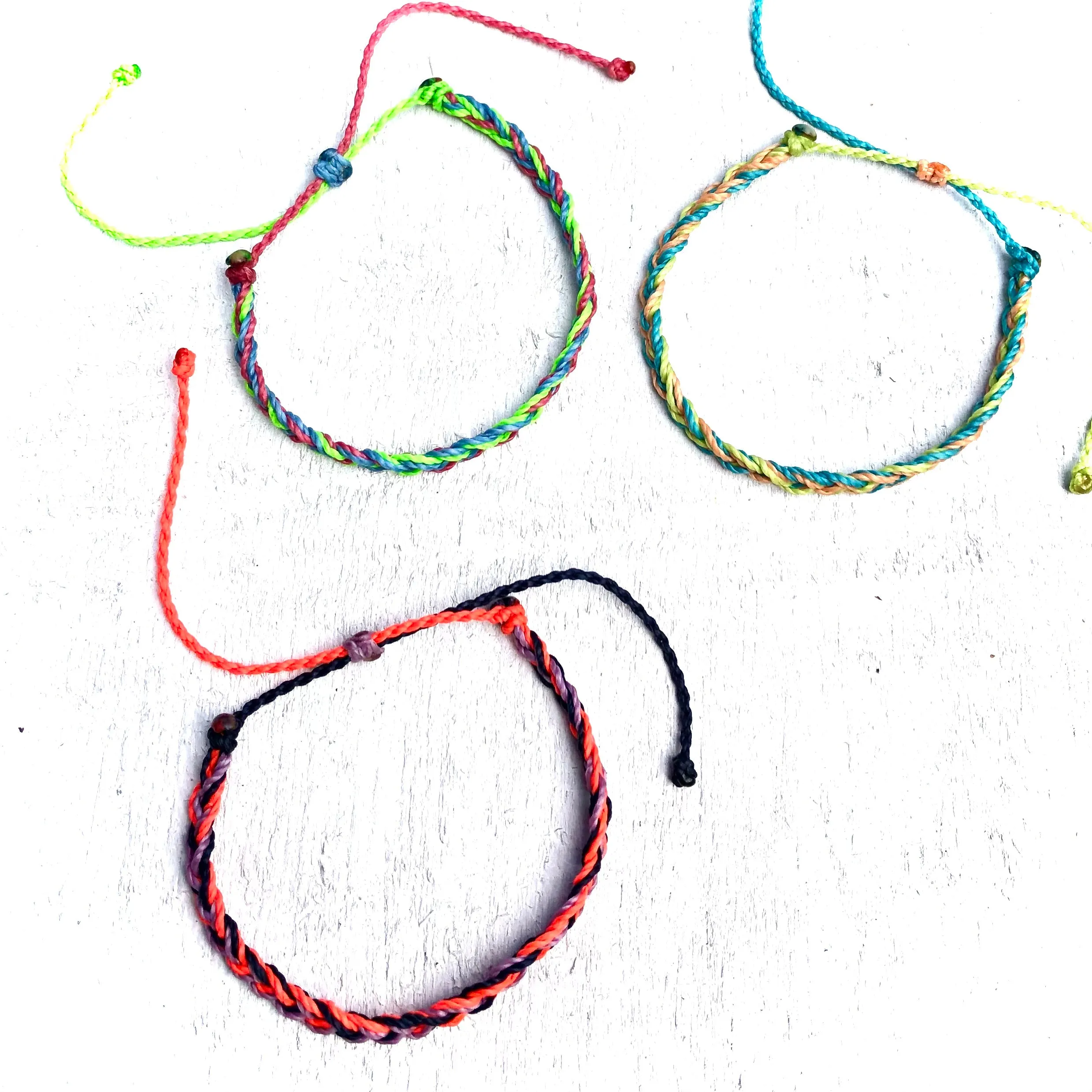 Multicolor Braided Bracelets