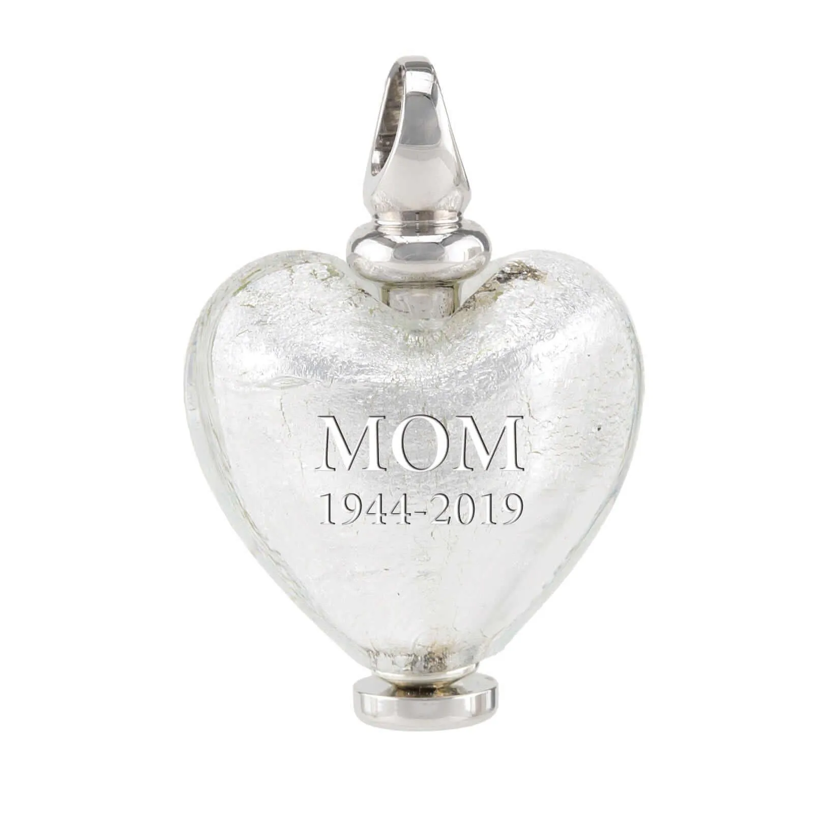 Murano Glass Heart Urn - April