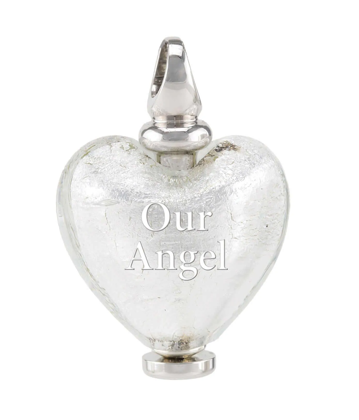 Murano Glass Heart Urn - April