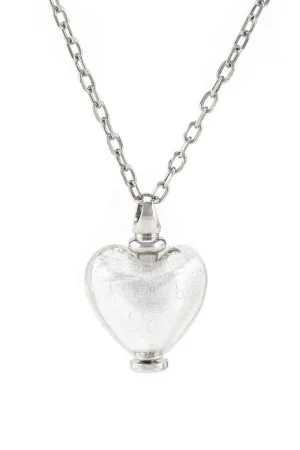 Murano Glass Heart Urn - April