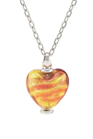 Murano Glass Heart Urn - November