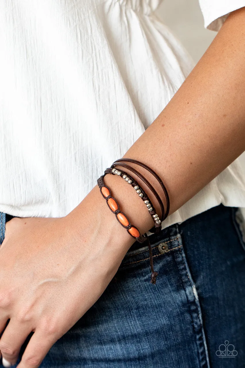 My Beach House is Your Beach House Orange Paparazzi Bracelet