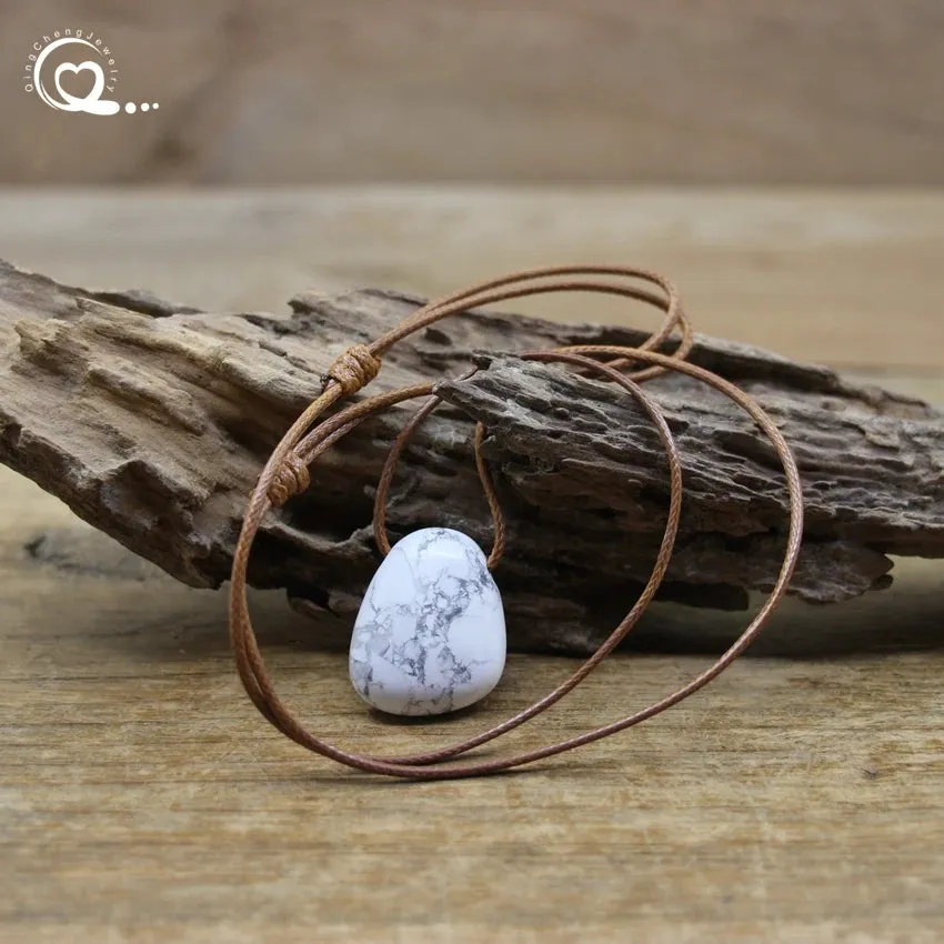 Natural Stone Nugget Pendants/Necklaces, Healing Crystal, Lapis, Amethyst, Tiger eye, Aventurine, Rose Quartz, Opal, Charms Jewelry