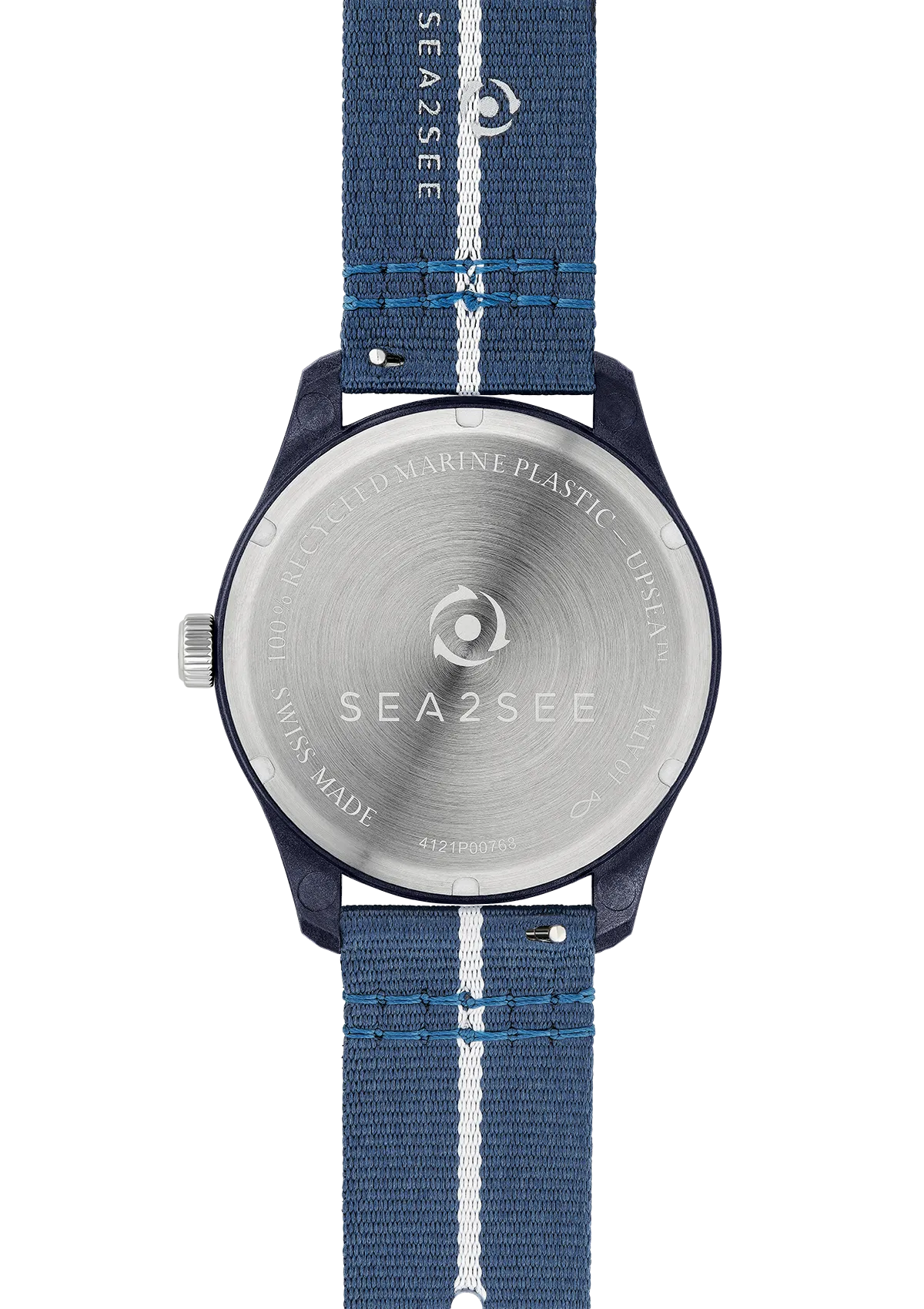 NAVY BLUE/WHITE STRAP