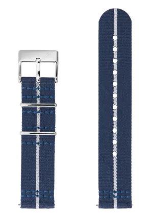 NAVY BLUE/WHITE STRAP