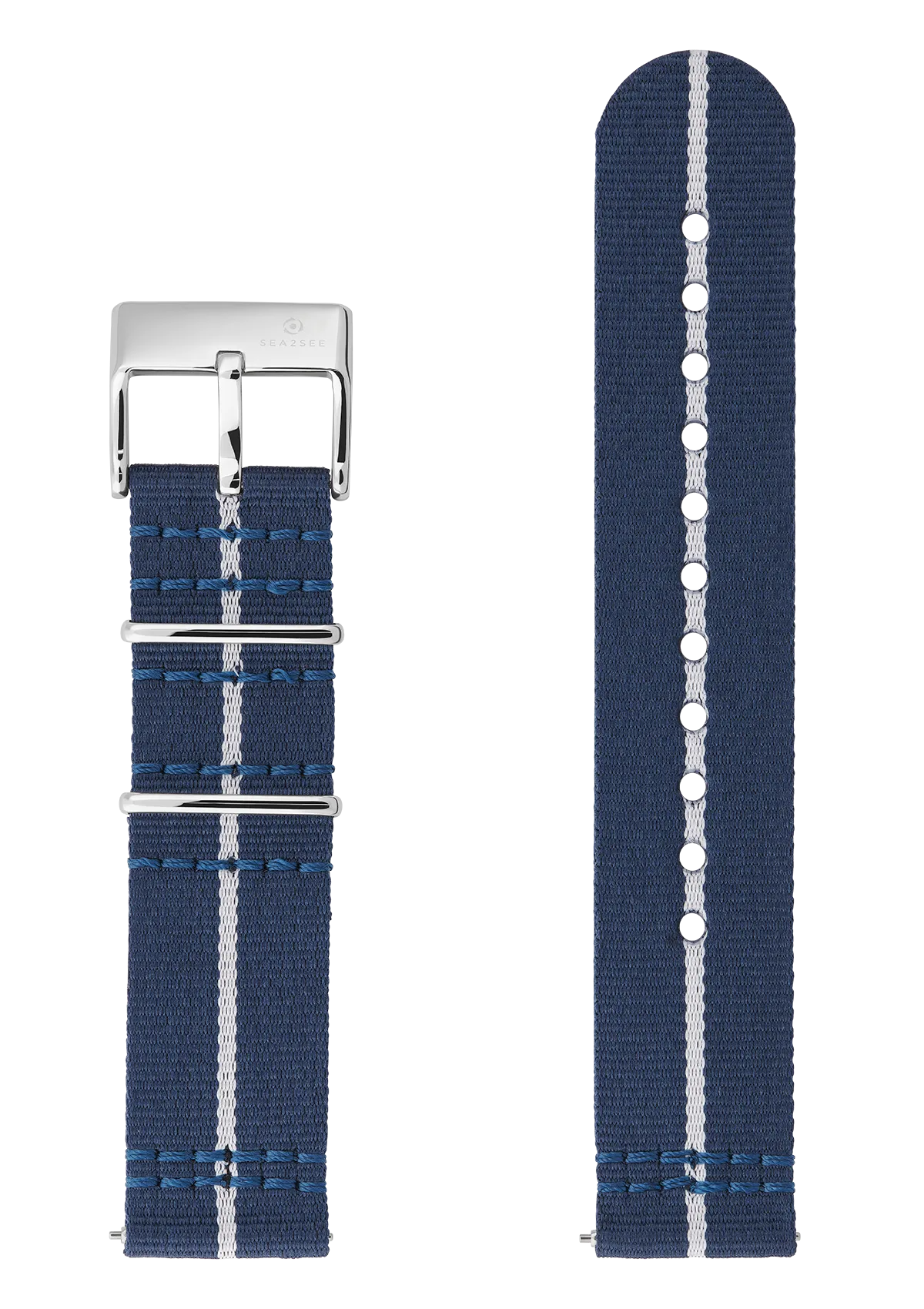 NAVY BLUE/WHITE STRAP