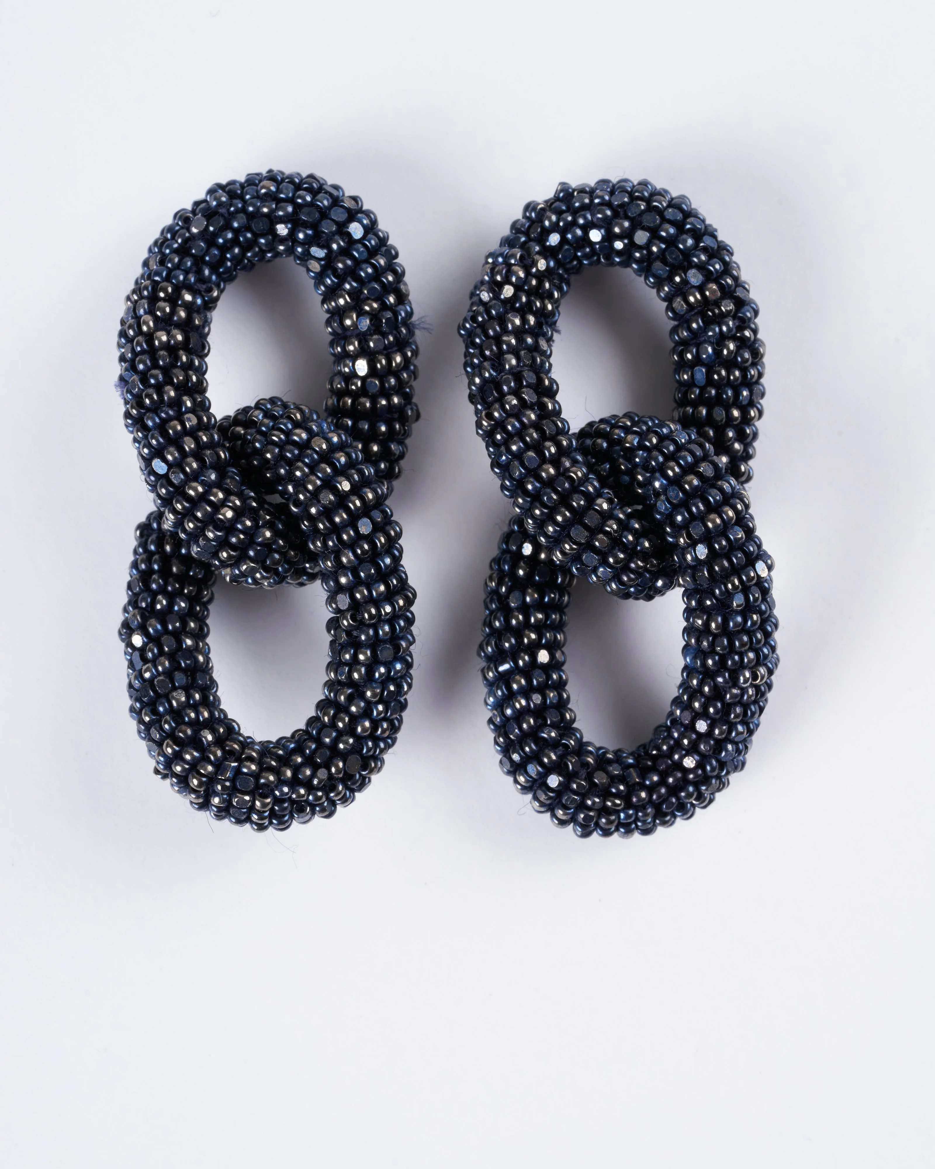 navy loulou earrings - navy