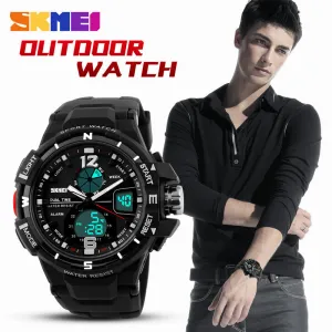 New Dual Time Men's Wristwatches Fashion Sports Watch Military Army Relogio Watches Men Luxury Brand Quartz Digital Clock Man