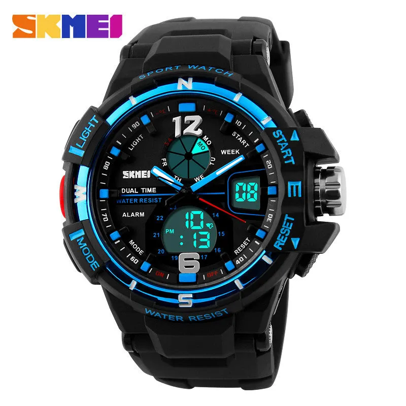New Dual Time Men's Wristwatches Fashion Sports Watch Military Army Relogio Watches Men Luxury Brand Quartz Digital Clock Man