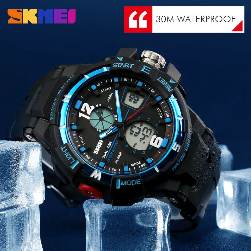 New Dual Time Men's Wristwatches Fashion Sports Watch Military Army Relogio Watches Men Luxury Brand Quartz Digital Clock Man