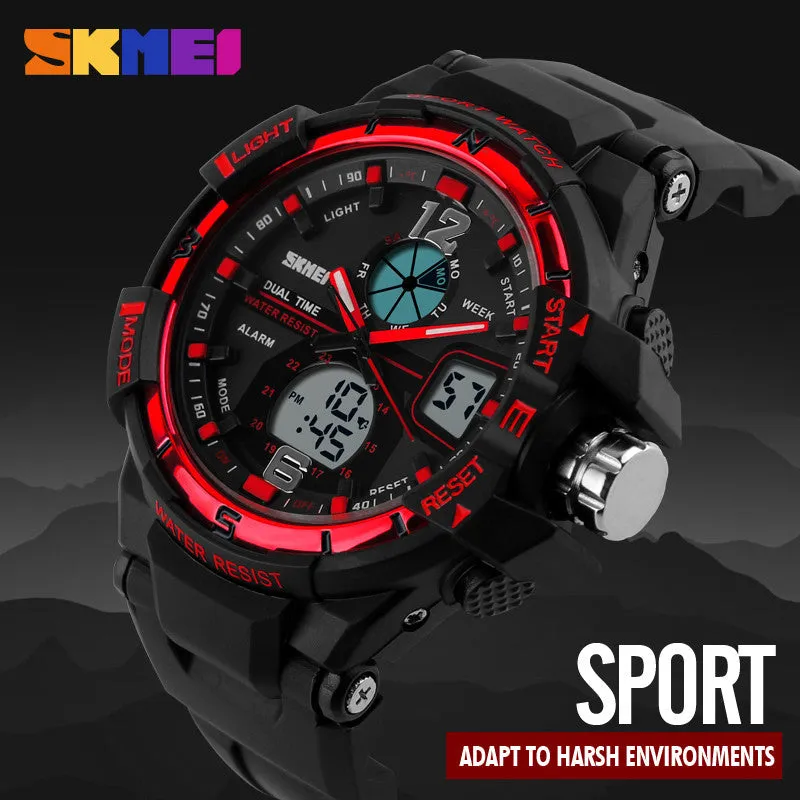 New Dual Time Men's Wristwatches Fashion Sports Watch Military Army Relogio Watches Men Luxury Brand Quartz Digital Clock Man