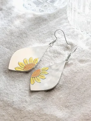 New MINACHI Boho Hippie Gypsy Ethnic Drop Dangle Earrings, Sunflower