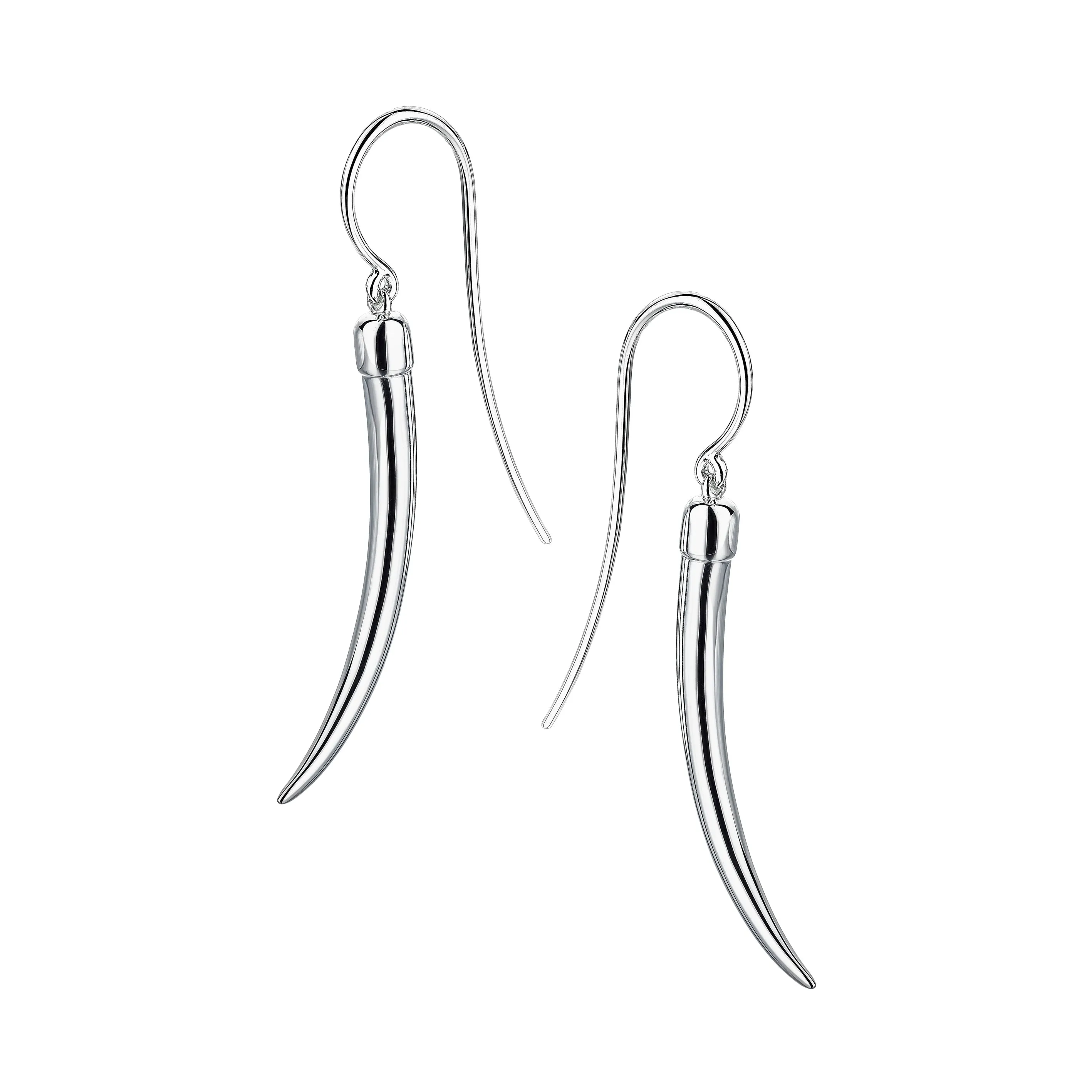 No.1 Small Earrings - Silver