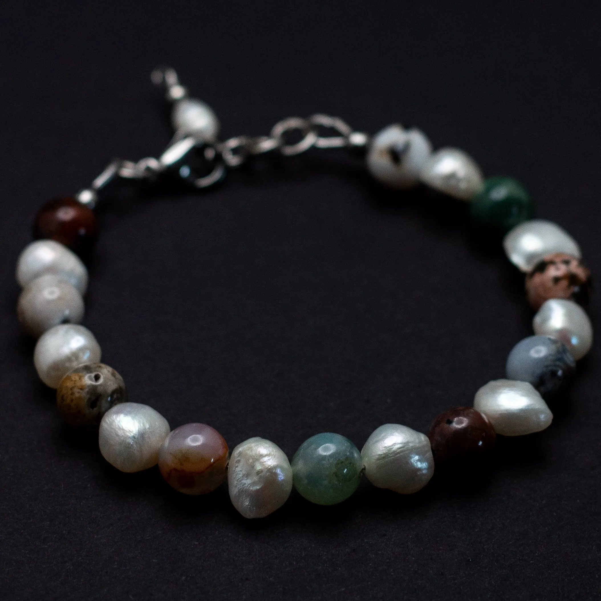 Ocean Jasper & Pearl Bracelet