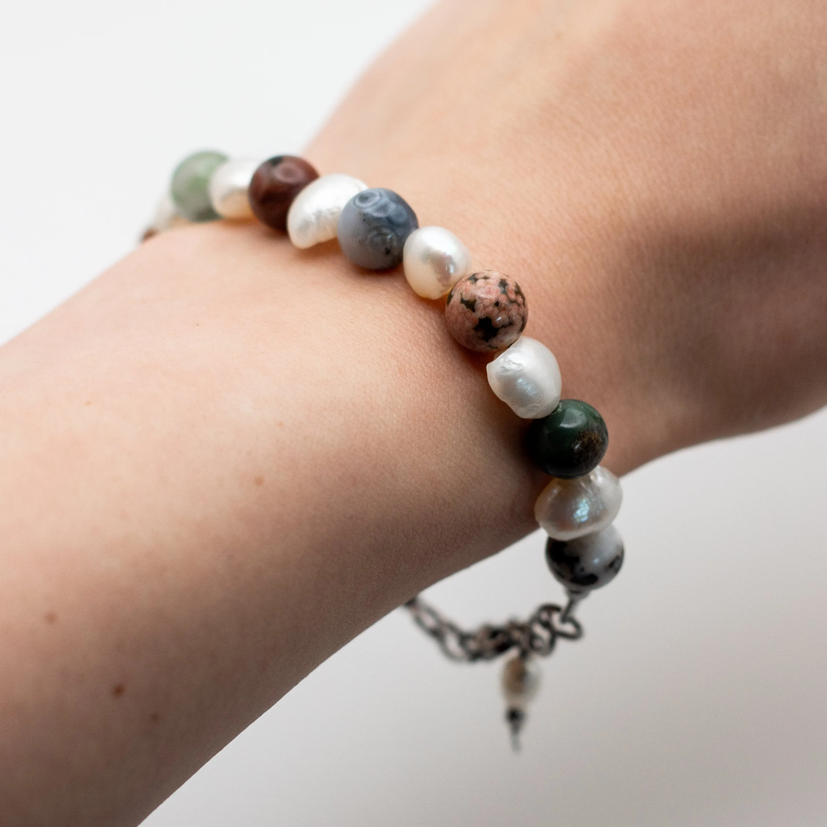 Ocean Jasper & Pearl Bracelet