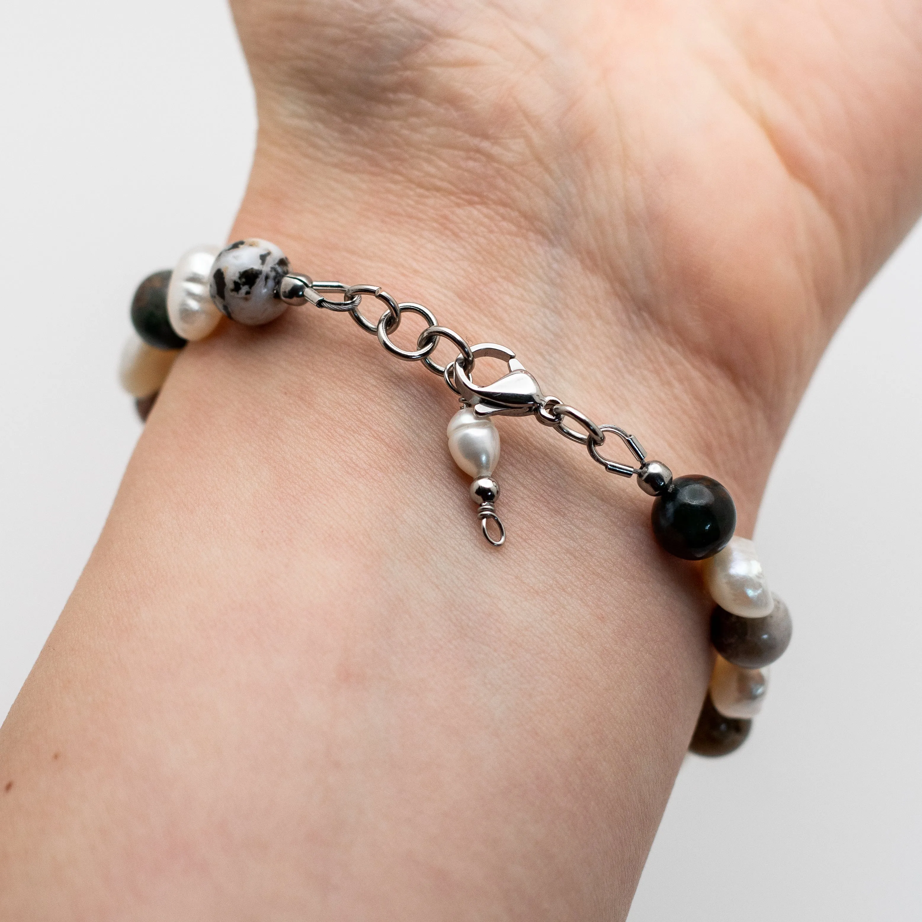Ocean Jasper & Pearl Bracelet