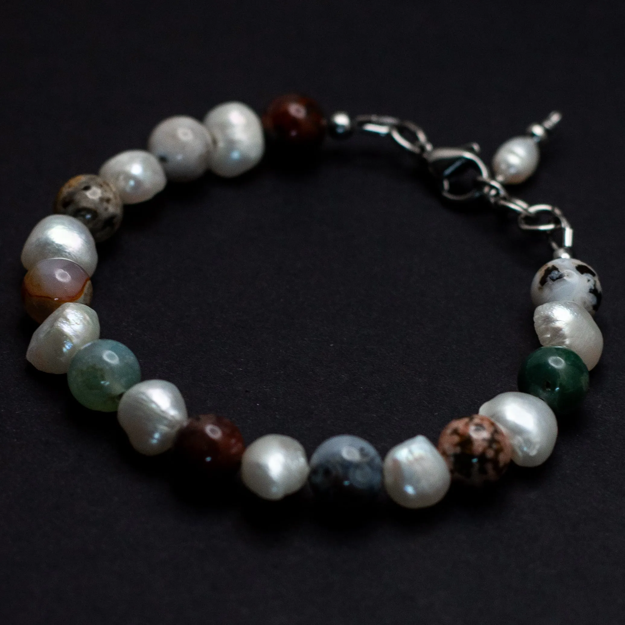 Ocean Jasper & Pearl Bracelet