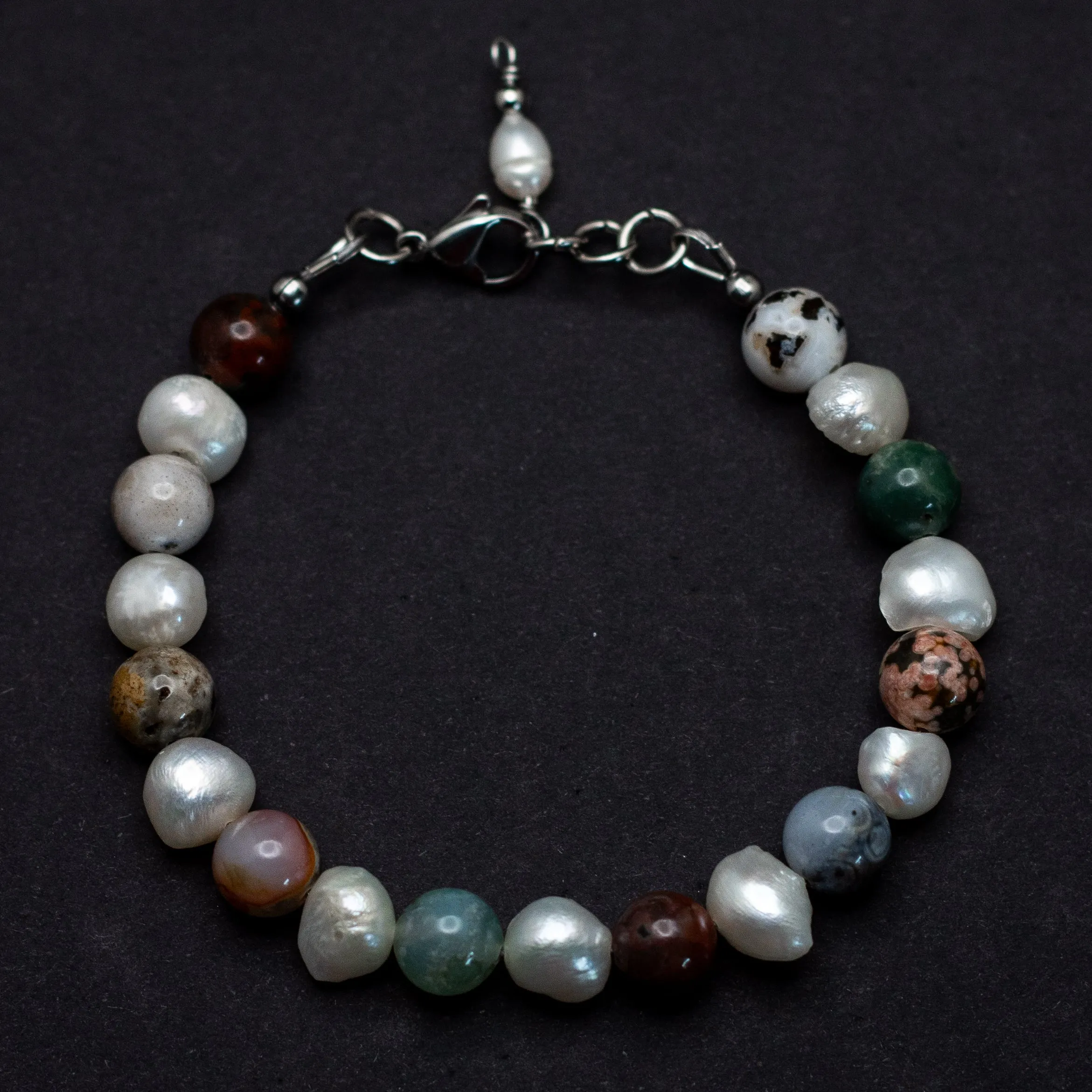 Ocean Jasper & Pearl Bracelet