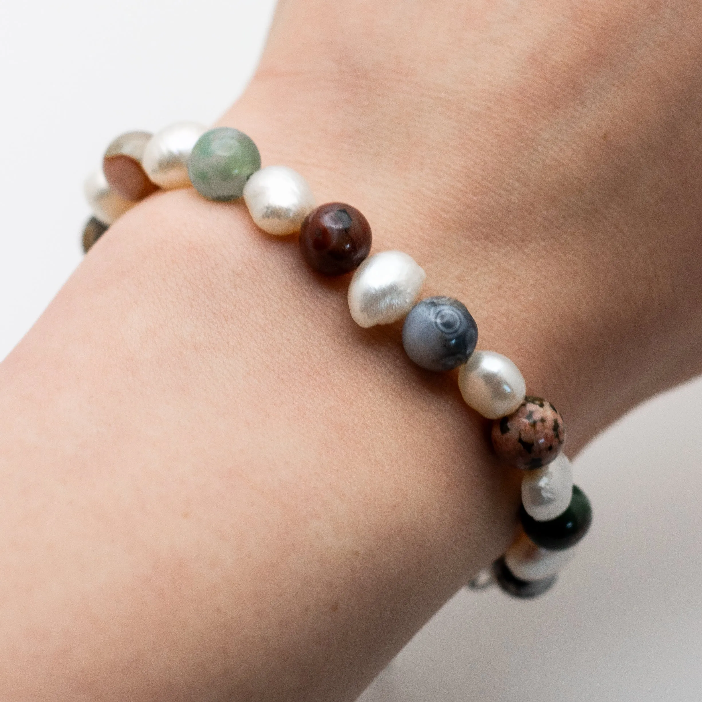 Ocean Jasper & Pearl Bracelet