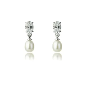 OCEANS WHITSUNDAYS FRESHWATER PEARL EARRINGS SILVER
