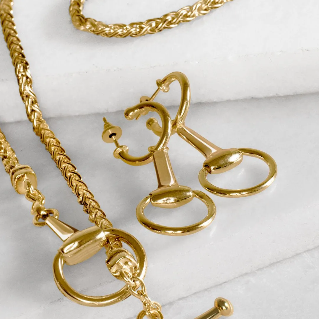 Odeza - Wrap Around Horse Bit and 14K Gold on Brass Bracelet