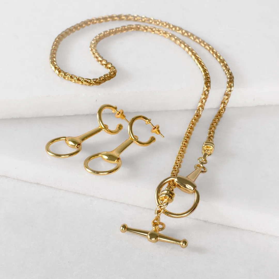 Odeza - Wrap Around Horse Bit and 14K Gold on Brass Bracelet