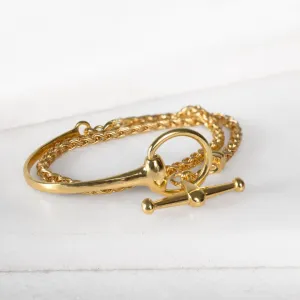 Odeza - Wrap Around Horse Bit and 14K Gold on Brass Bracelet