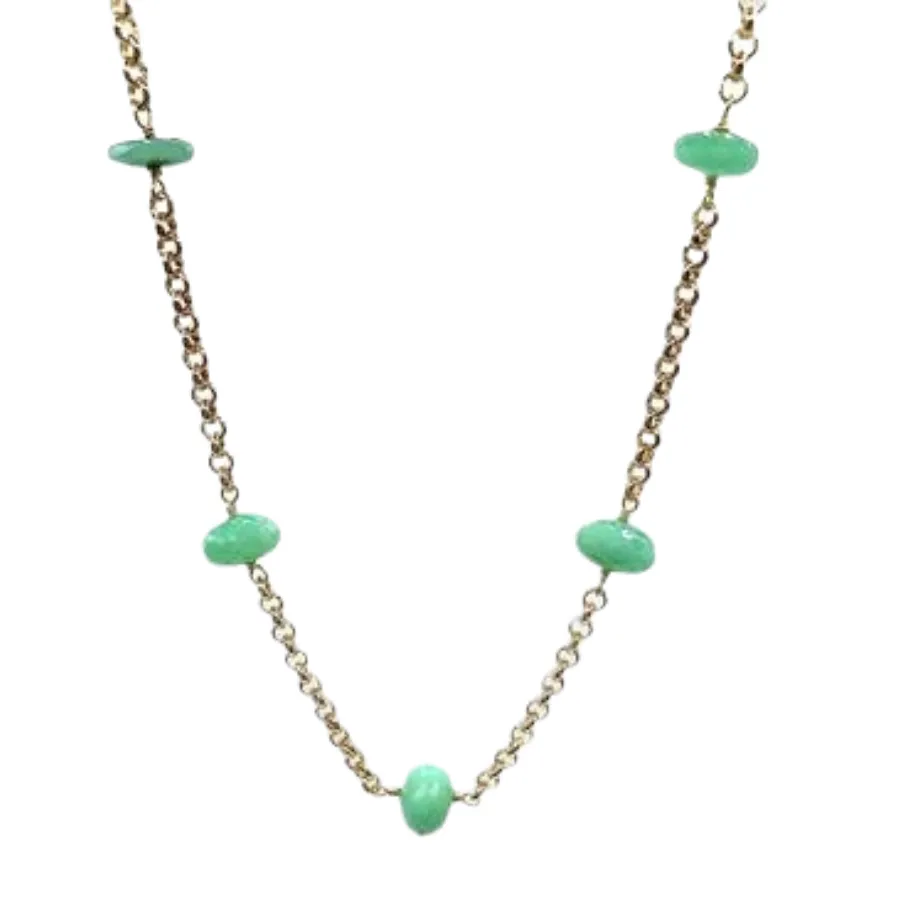 Olivia Necklace with Chrysoprase