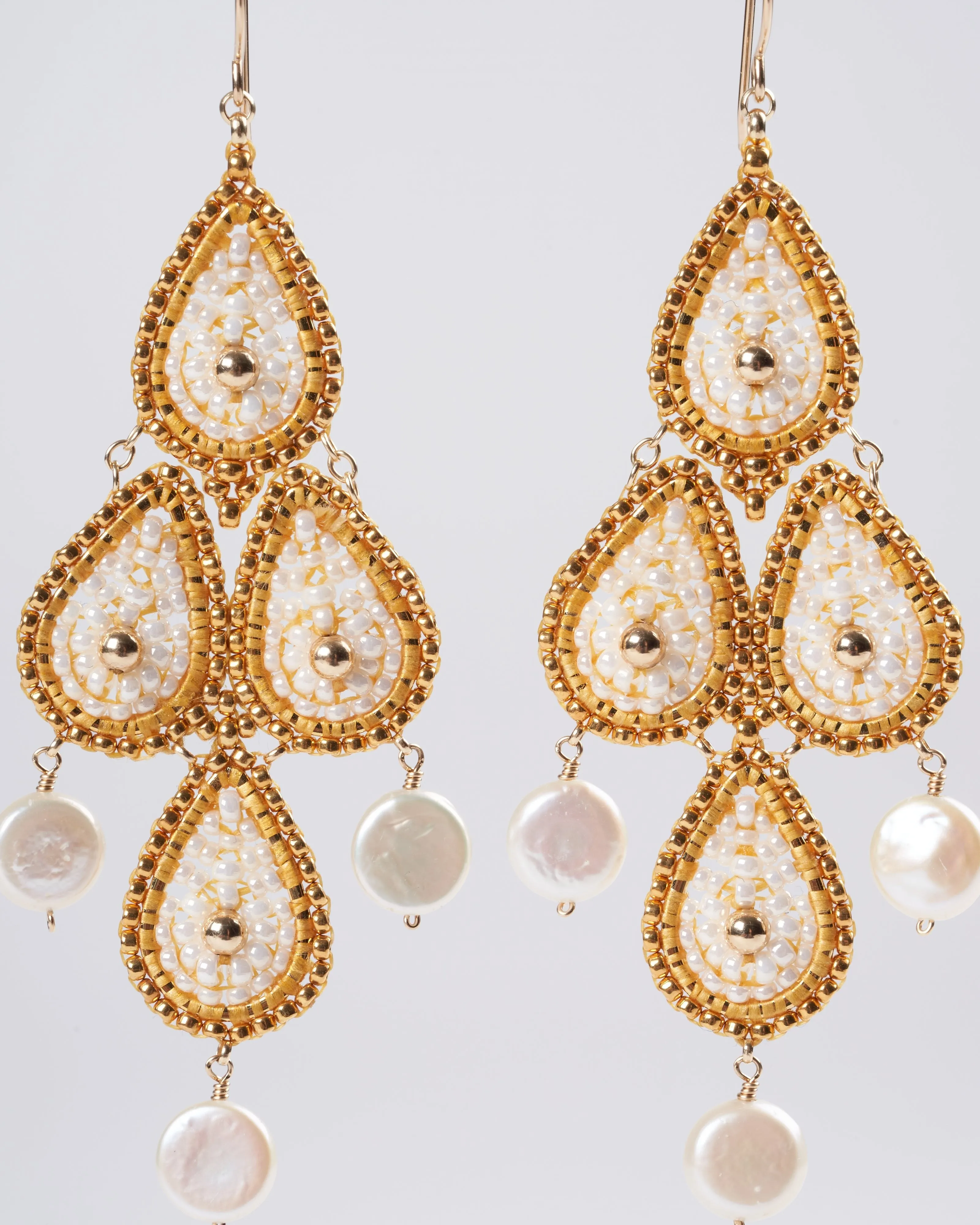 opalite /miyuki 18kgp rondelle 14kgf, - stone gold