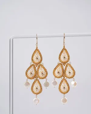 opalite /miyuki 18kgp rondelle 14kgf, - stone gold