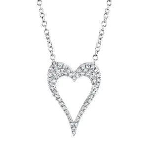 Open Heart Diamond Necklace