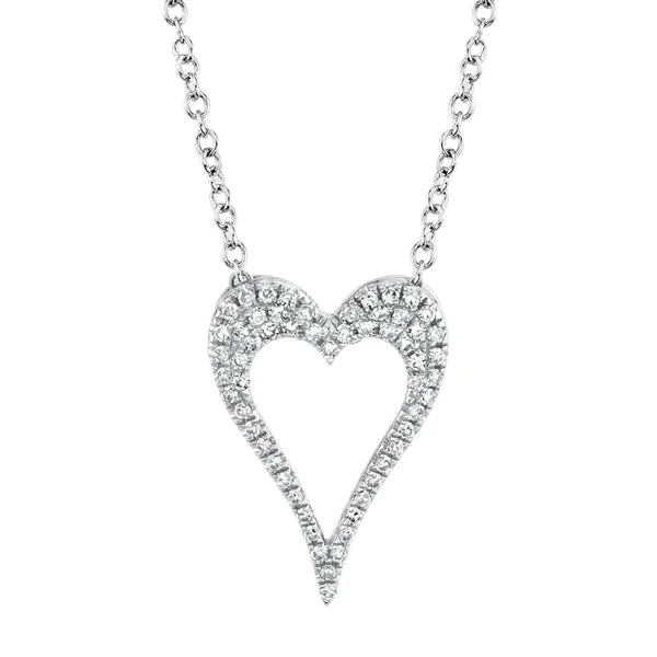 Open Heart Diamond Necklace