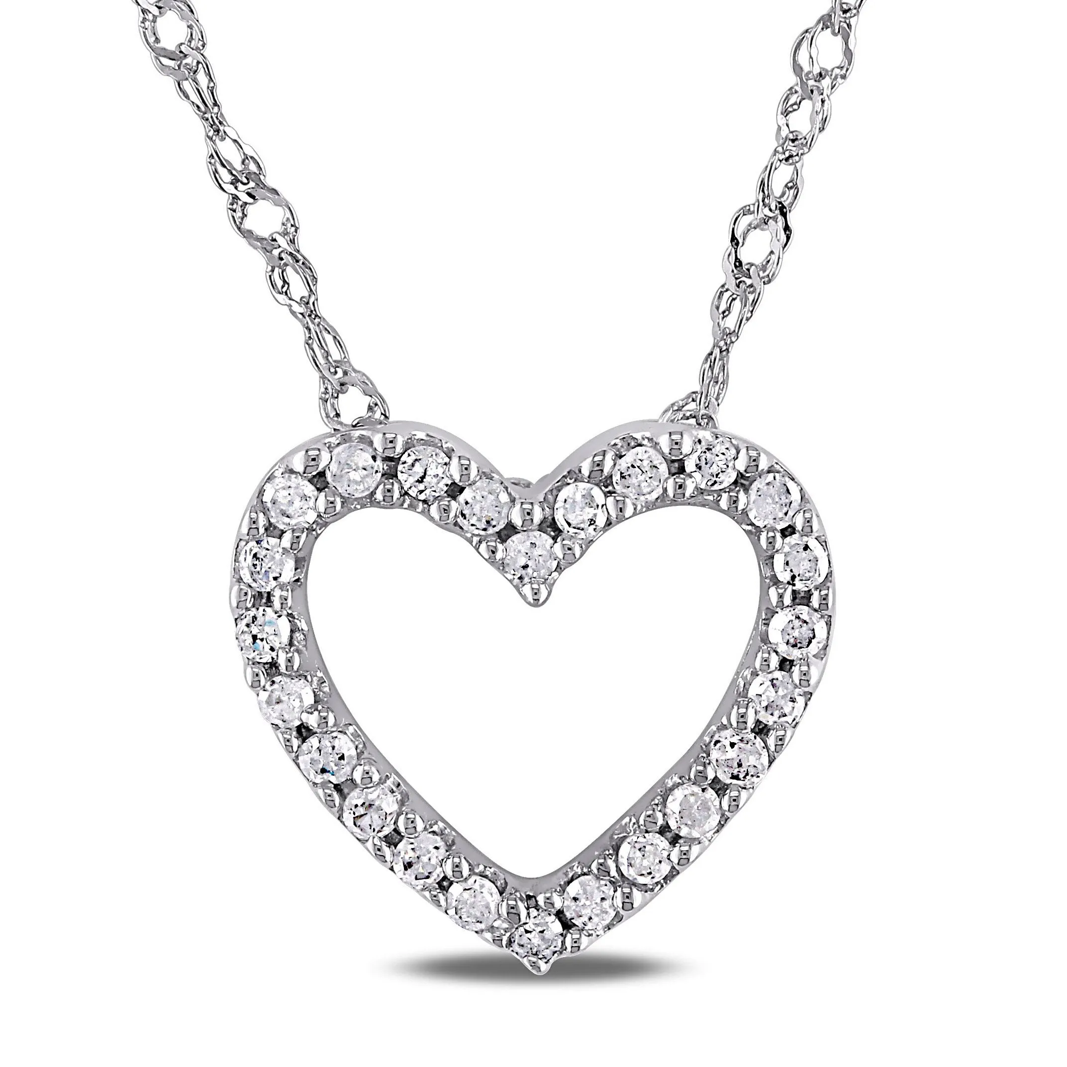 Open Heart Diamond Necklace