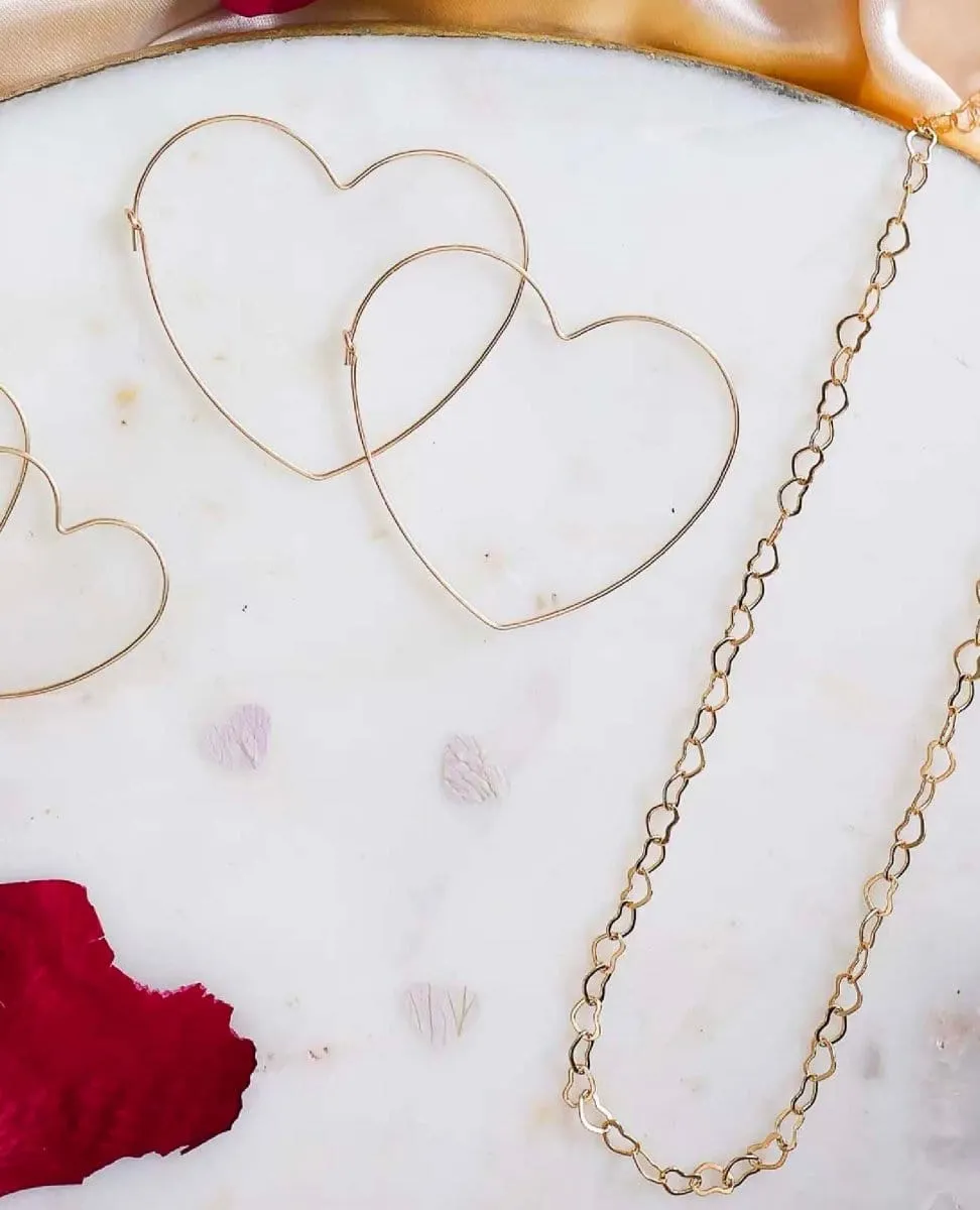 Open Heart Necklace Silver