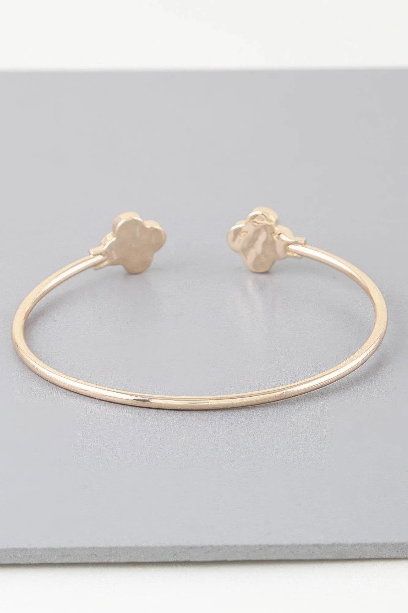 Open Pearled Clover Bracelet