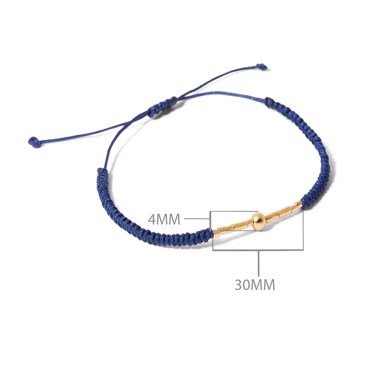 Orb and Cylinder Cord Bracelet