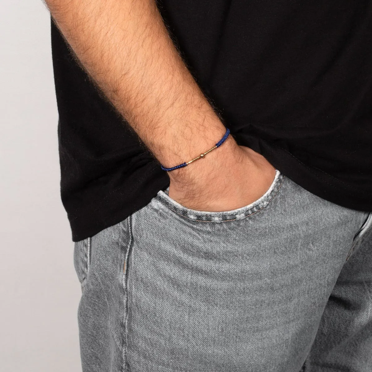 Orb and Cylinder Cord Bracelet