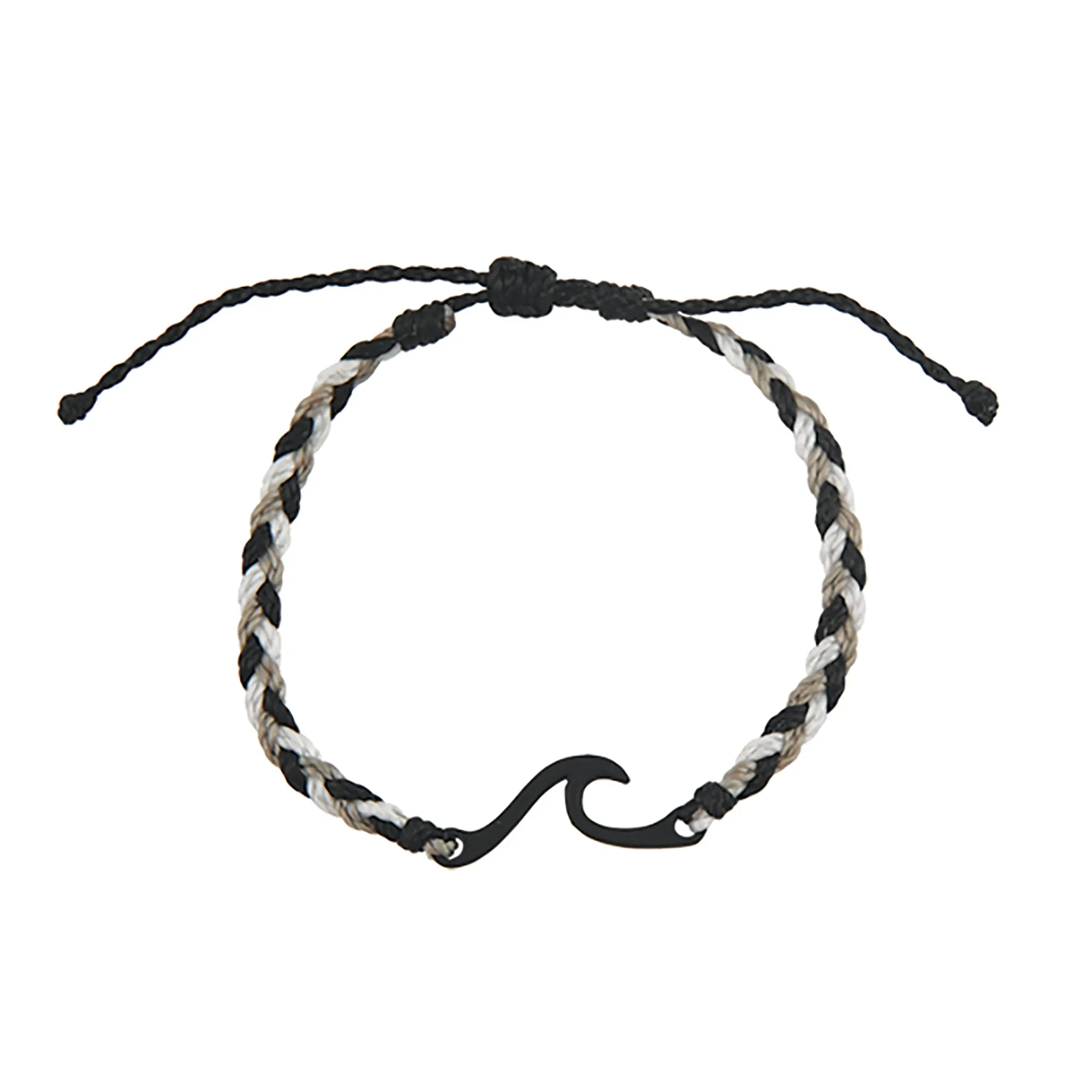 Outline Wave Handmade Braided Wax Cord Bracelet