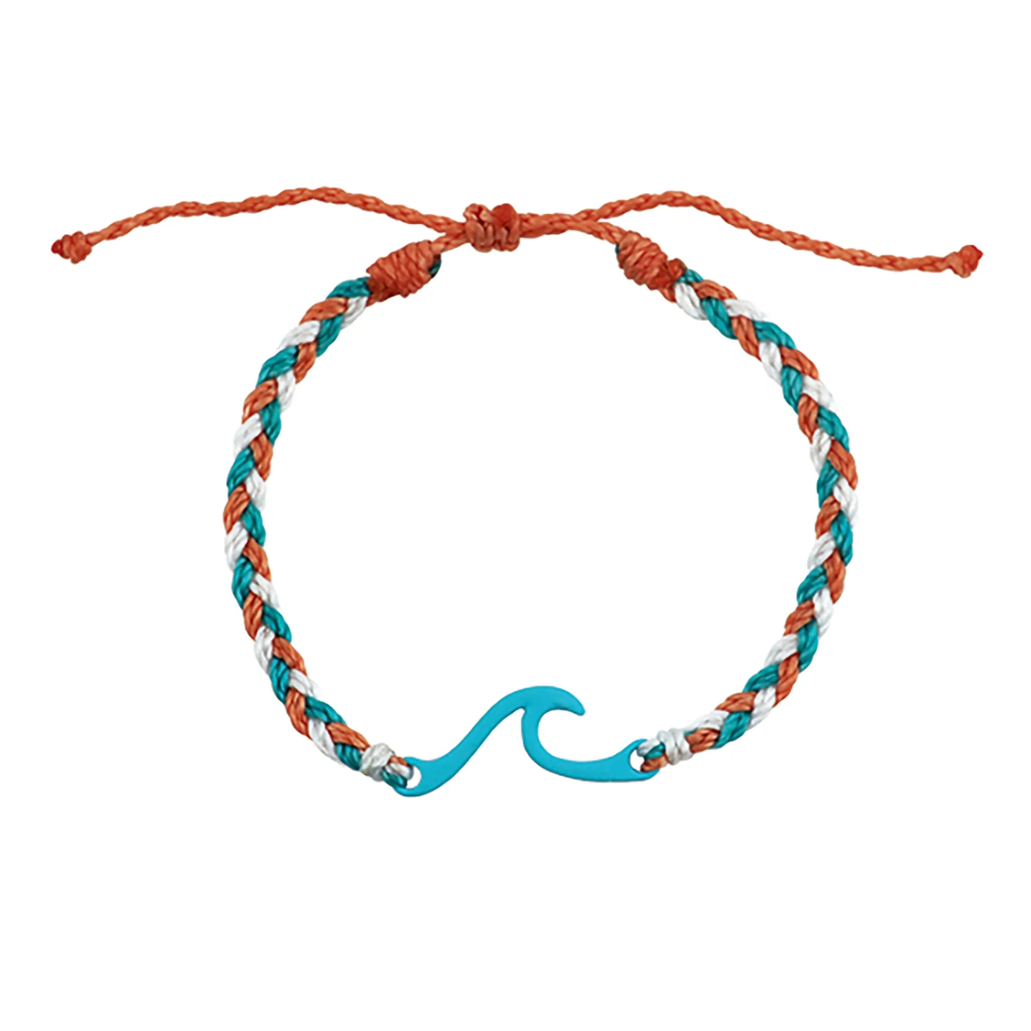 Outline Wave Handmade Braided Wax Cord Bracelet