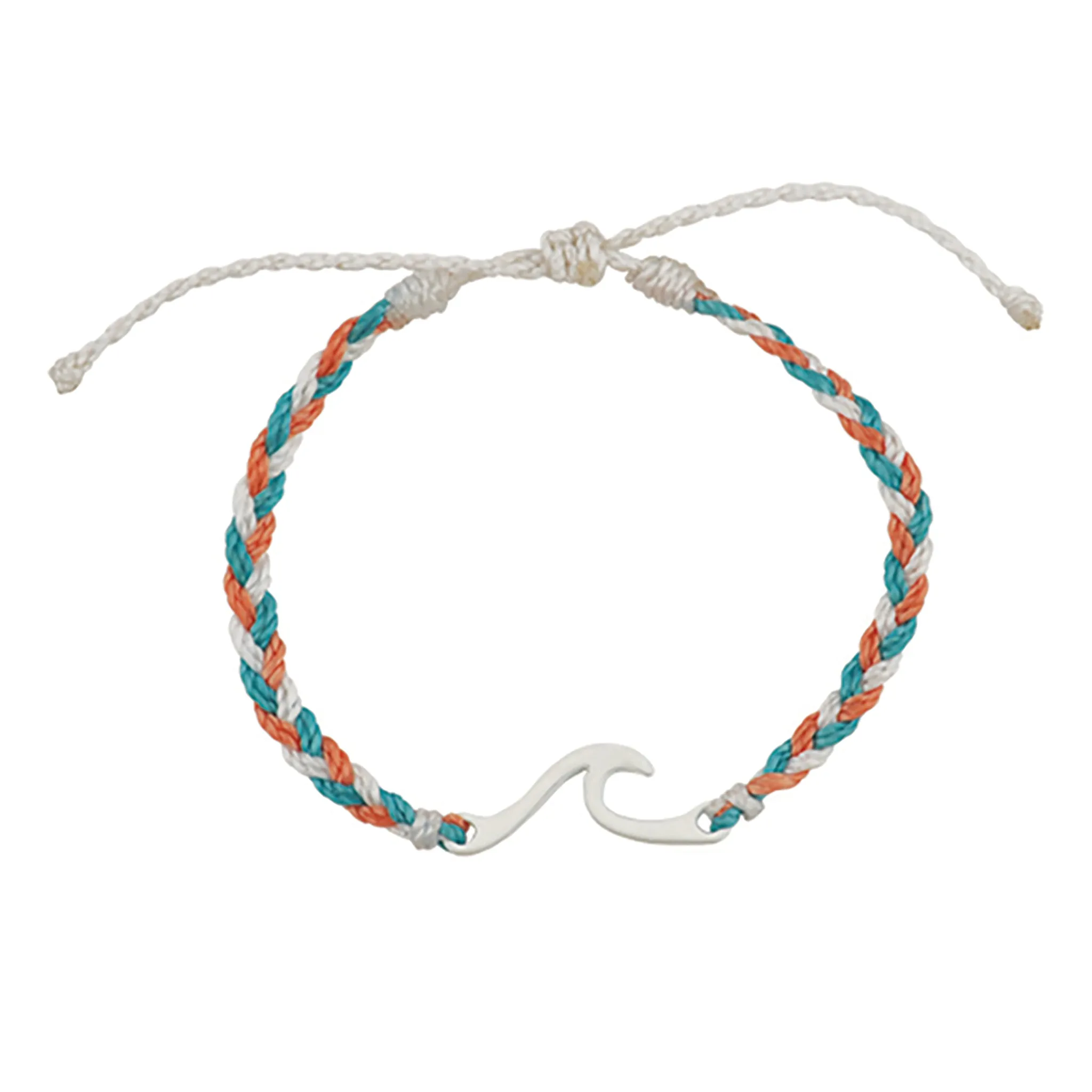 Outline Wave Handmade Braided Wax Cord Bracelet