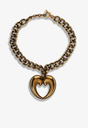 Paisley Heart Chain Short Necklace