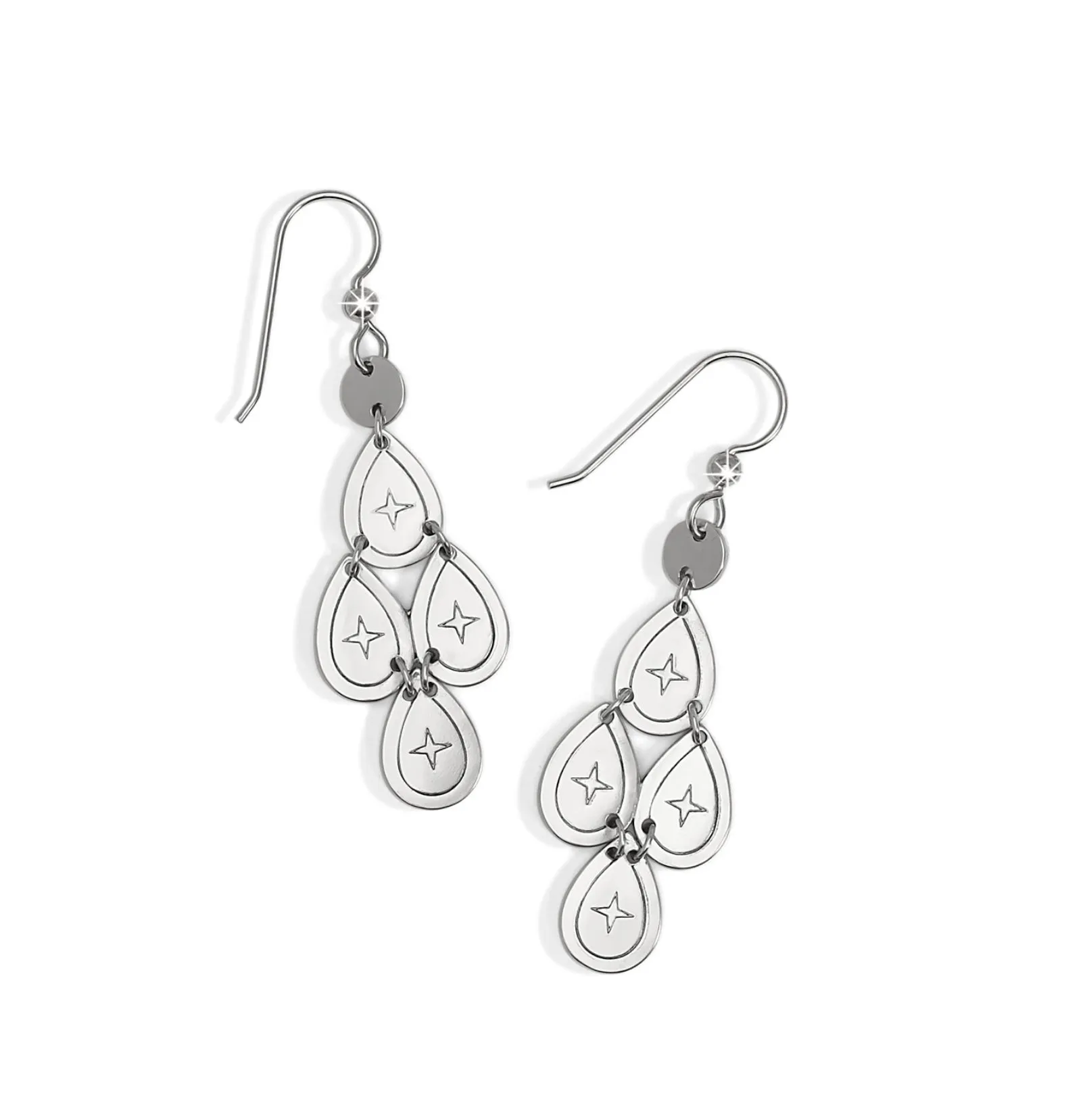 Palm Canyon Small Teardrop Silver French Wire Earring