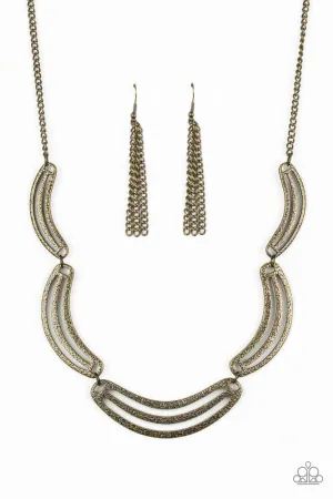 Palm Springs Pharaoh Brass Paparazzi Necklace